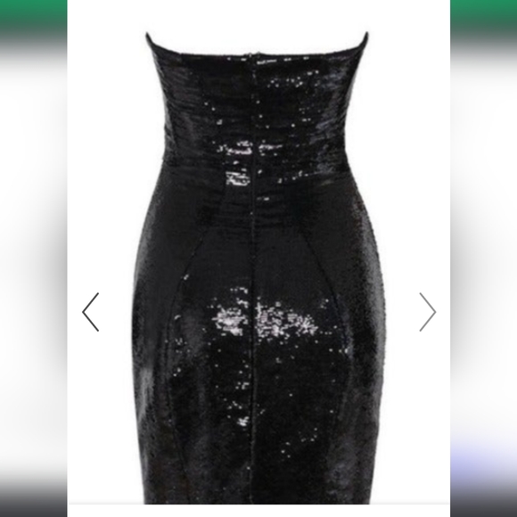 House of London CB ‘NOURA’ Black Sequin Strapless Dress - Picture 4 of 7